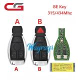 CGDI MB CG BE Key with FSK 315/433mhz Work for CGDI MB,Frequency can be changed