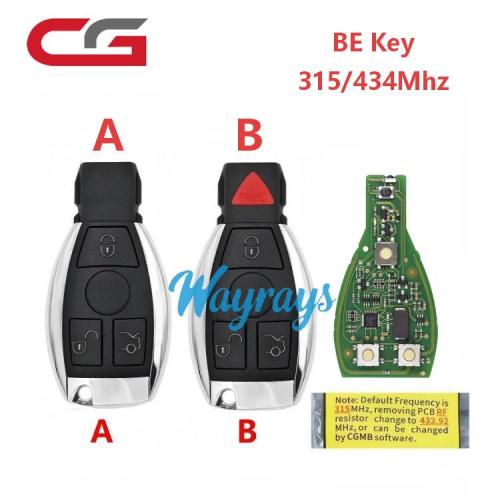 CGDI MB CG BE Key with FSK 315/433mhz Work for CGDI MB,Frequency can be changed