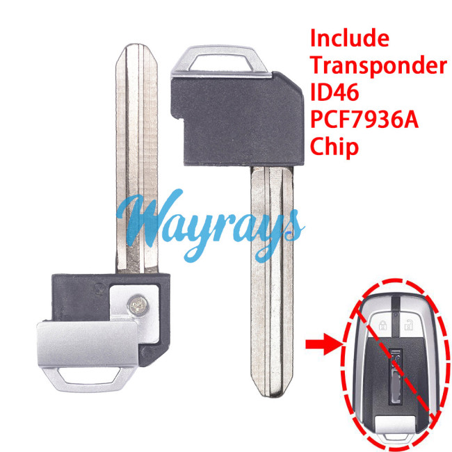 Original Isuzu DMax MuX emergency key blade include the transponder ID46 PCF7936A chip