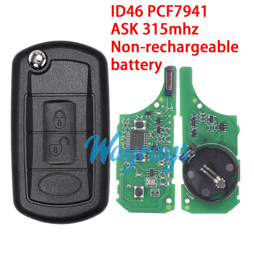 For Landrover Discovery 3 ID46 chip PCF7941 with 315mhz remote key, HU101 blade,Non-rechargeable battery