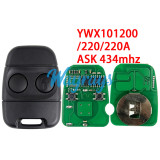 For Lanrover YWX101200/220/220A ASK 434mhz 2 button remote key