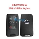 Original for Volvo KR55WK49266 ID46 chip with 434mhz keyless 5+1 button remote key