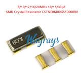 3215 8 10 12 16 20MHz 10 15 33pF SMD Crystal Resonator CSTNE8M00G550000R0