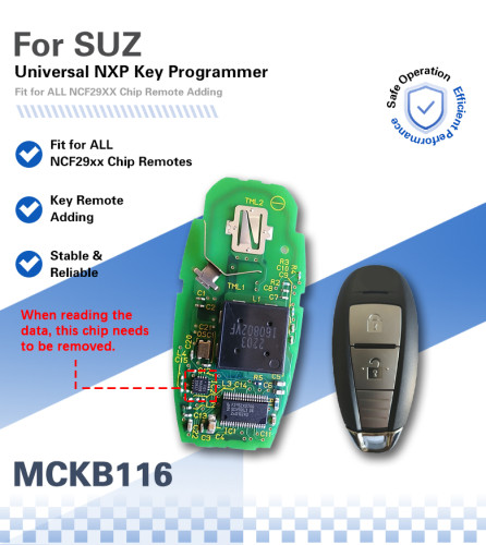 MCKB116 Suzuki adapters for Nxp killer,1 Minute Clone NXP Smart Key, Support all NXP smart original or aftermarket key fob