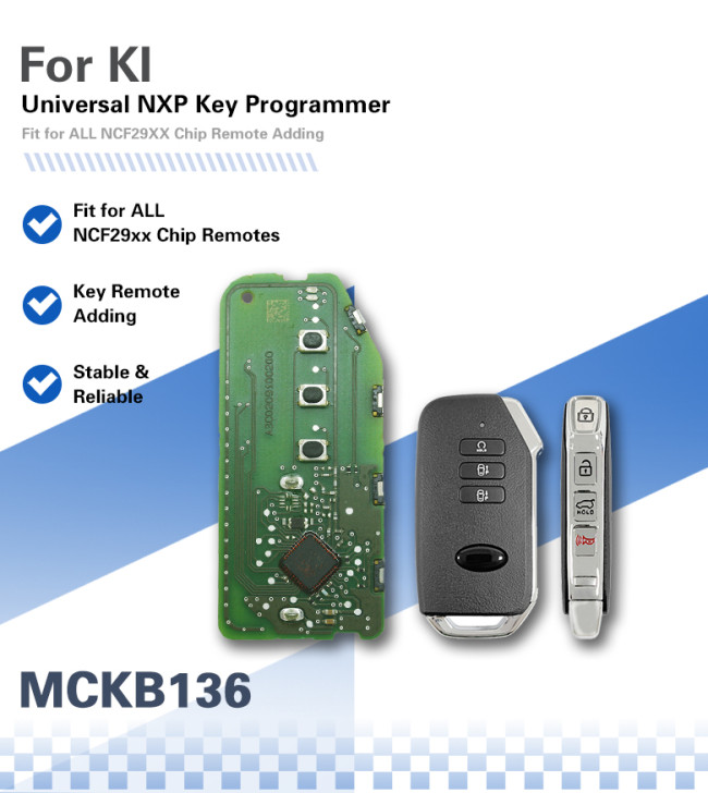 MCKB136 Kia adapters for Nxp killer,1 Minute Clone NXP Smart Key, Support all NXP smart original or aftermarket key fob