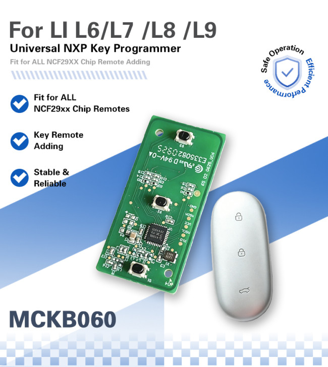 MCKB060 China brand,Li Auto adapters for Nxp killer,1 Minute Clone NXP Smart Key, Support all NXP smart original or aftermarket key fob