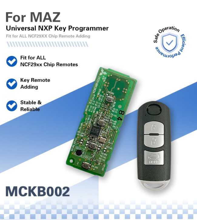 MCKB002 Mazda adapters for Nxp killer,1 Minute Clone NXP Smart Key, Support all NXP smart original or aftermarket key fob
