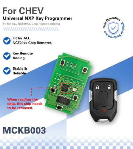 MCKB003 Chevrolet adapters for Nxp killer,1 Minute Clone NXP Smart Key, Support all NXP smart original or aftermarket key fob