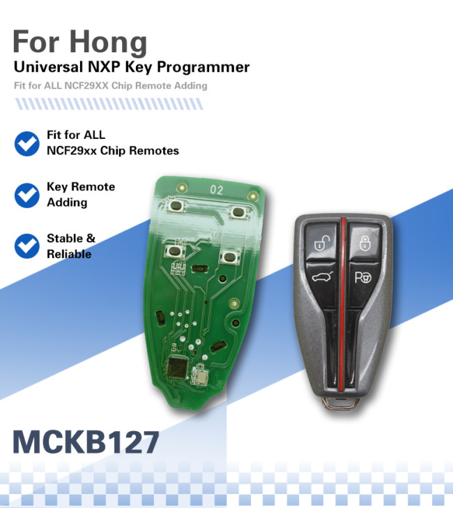 MCKB127 China brand,Hongqi adapters for Nxp killer,1 Minute Clone NXP Smart Key, Support all NXP smart original or aftermarket key fob