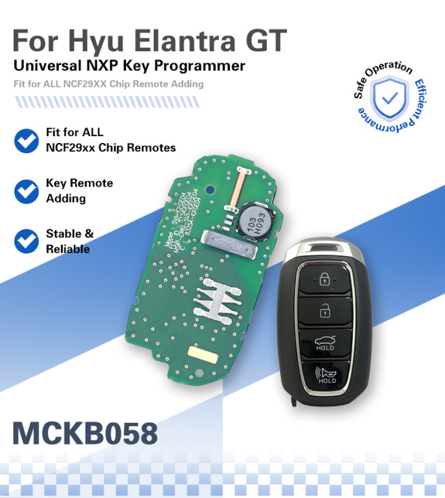 MCKB058 Hyundai adapters for Nxp killer,1 Minute Clone NXP Smart Key, Support all NXP smart original or aftermarket key fob