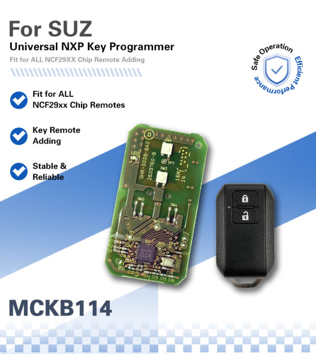 MCKB114 Suzuki adapters for Nxp killer,1 Minute Clone NXP Smart Key, Support all NXP smart original or aftermarket key fob