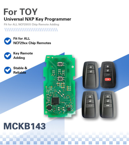 MCKB143 Toyota adapters for Nxp killer,1 Minute Clone NXP Smart Key, Support all NXP smart original or aftermarket key fob
