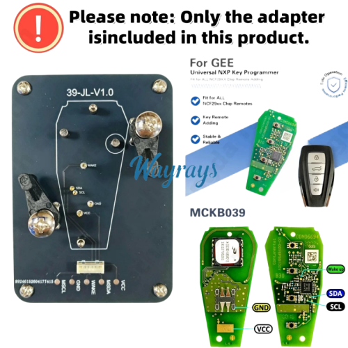 MCKB039  Geely adapters for Nxp killer,1 Minute Clone NXP Smart Key, Support all NXP smart original or aftermarket key fob