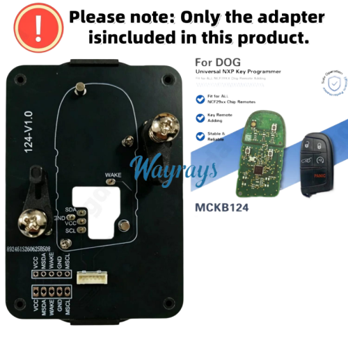 MCKB124 Dodge adapters for Nxp killer,1 Minute Clone NXP Smart Key, Support all NXP smart original or aftermarket key fob
