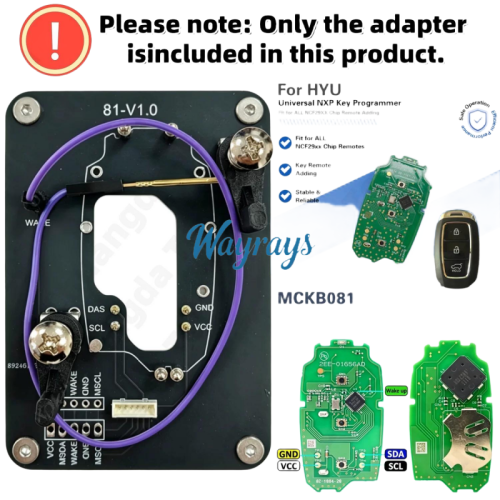 MCKB081 Hyundai adapters for Nxp killer,1 Minute Clone NXP Smart Key, Support all NXP smart original or aftermarket key fob