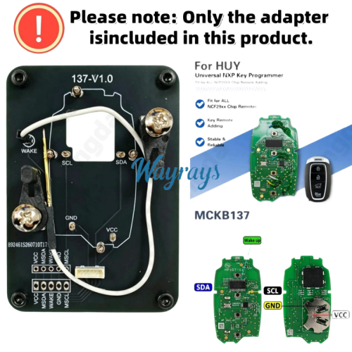 MCKB137 Hyundai adapters for Nxp killer,1 Minute Clone NXP Smart Key, Support all NXP smart original or aftermarket key fob
