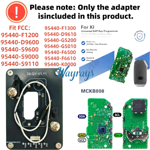 MCKB008 Kia adapters for Nxp killer,1 Minute Clone NXP Smart Key, Support all NXP smart original or aftermarket key fob
