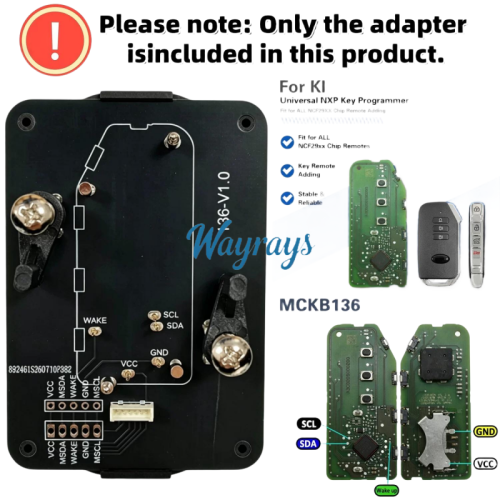 MCKB136 Kia adapters for Nxp killer,1 Minute Clone NXP Smart Key, Support all NXP smart original or aftermarket key fob