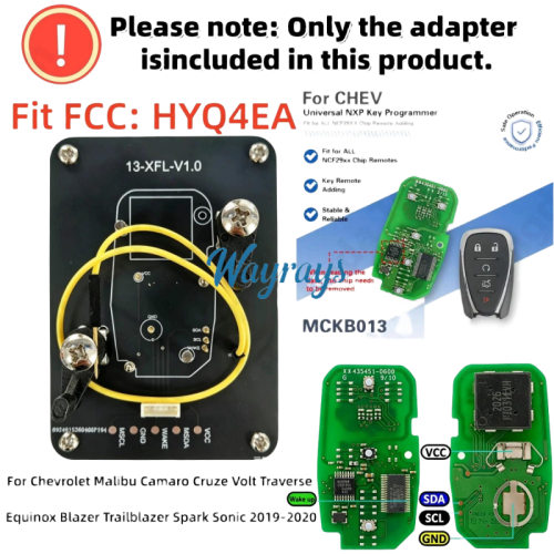 MCKB013 Chevrolet adapters for Nxp killer,1 Minute Clone NXP Smart Key, Support all NXP smart original or aftermarket key fob