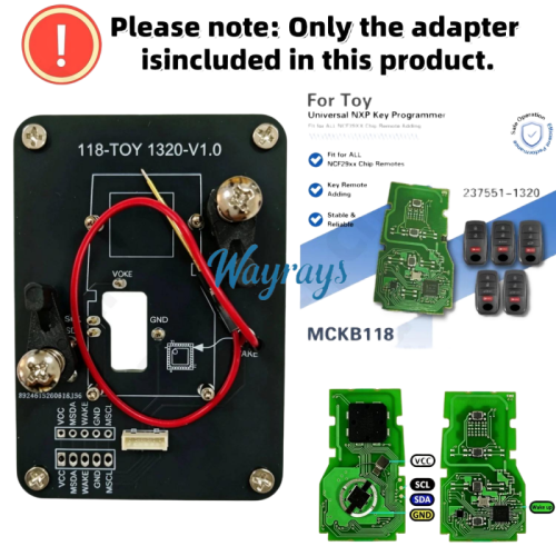 MCKB118 Toyota adapters for Nxp killer,1 Minute Clone NXP Smart Key, Support all NXP smart original or aftermarket key fob
