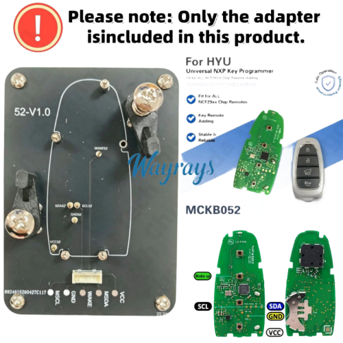 MCKB052 Hyundai adapters for Nxp killer,1 Minute Clone NXP Smart Key, Support all NXP smart original or aftermarket key fob
