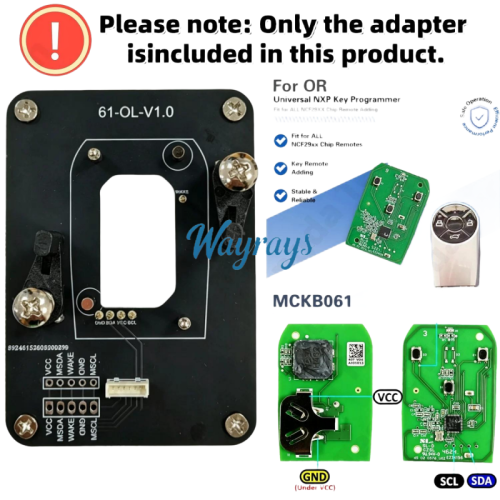 MCKB061  ORA adapters for Nxp killer,1 Minute Clone NXP Smart Key, Support all NXP smart original or aftermarket key fob