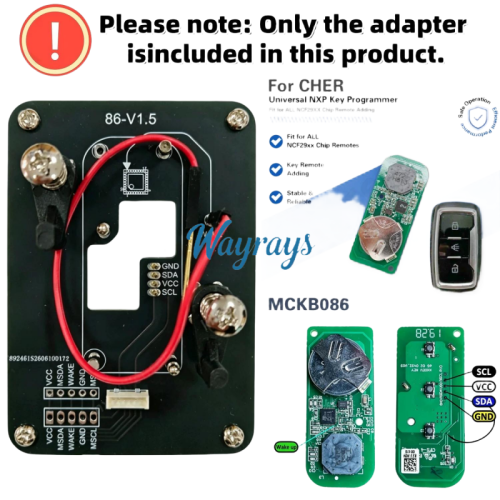 MCKB086  Chery adapters for Nxp killer,1 Minute Clone NXP Smart Key, Support all NXP smart original or aftermarket key fob