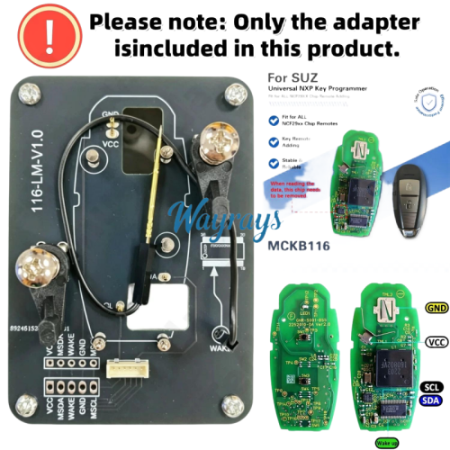MCKB116 Suzuki adapters for Nxp killer,1 Minute Clone NXP Smart Key, Support all NXP smart original or aftermarket key fob