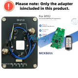 MCKB055 Hyundai adapters for Nxp killer,1 Minute Clone NXP Smart Key, Support all NXP smart original or aftermarket key fob