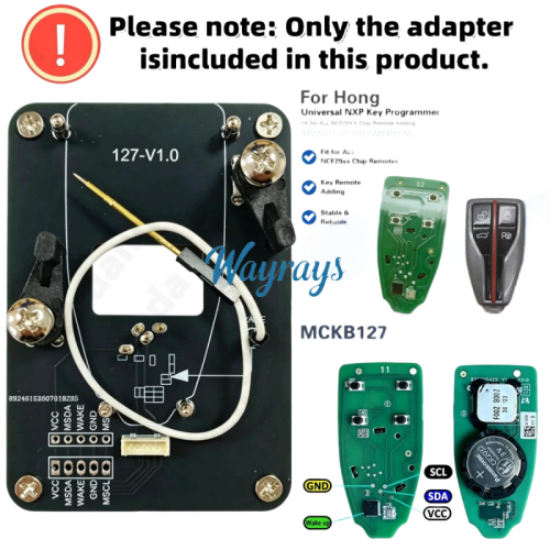 MCKB127 China brand,Hongqi adapters for Nxp killer,1 Minute Clone NXP Smart Key, Support all NXP smart original or aftermarket key fob