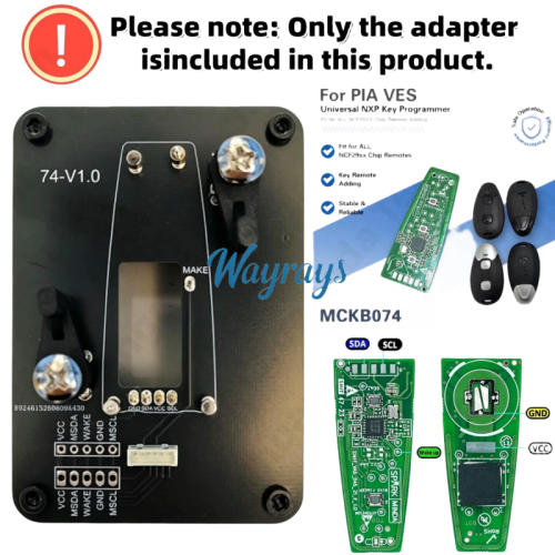 MCKB074 Motor adapters for Nxp killer,1 Minute Clone NXP Smart Key, Support all NXP smart original or aftermarket key fob