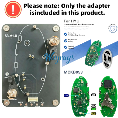 MCKB053 Hyundai adapters for Nxp killer,1 Minute Clone NXP Smart Key, Support all NXP smart original or aftermarket key fob