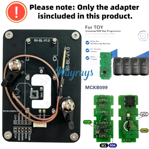 MCKB099 Toyota adapters for Nxp killer,1 Minute Clone NXP Smart Key, Support all NXP smart original or aftermarket key fob