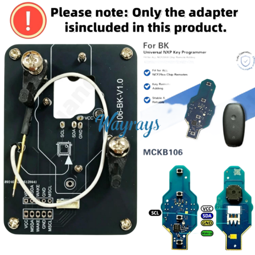 MCKB106 Buick adapters for Nxp killer,1 Minute Clone NXP Smart Key, Support all NXP smart original or aftermarket key fob