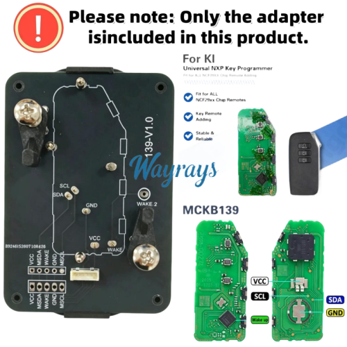 MCKB139 Kia adapters for Nxp killer,1 Minute Clone NXP Smart Key, Support all NXP smart original or aftermarket key fob