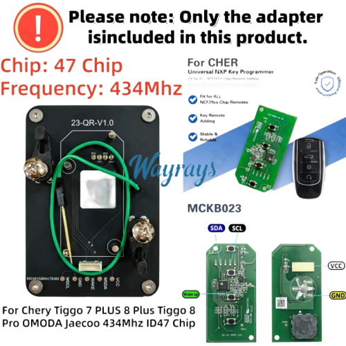 MCKB023  Chery adapters for Nxp killer,1 Minute Clone NXP Smart Key, Support all NXP smart original or aftermarket key fob