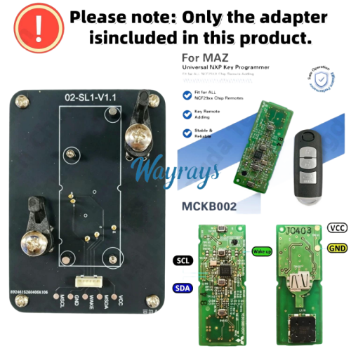 MCKB002 Mazda adapters for Nxp killer,1 Minute Clone NXP Smart Key, Support all NXP smart original or aftermarket key fob