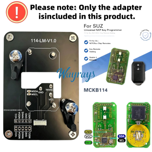 MCKB114 Suzuki adapters for Nxp killer,1 Minute Clone NXP Smart Key, Support all NXP smart original or aftermarket key fob