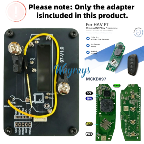 MCKB097  Great Wall adapters for Nxp killer,1 Minute Clone NXP Smart Key, Support all NXP smart original or aftermarket key fob