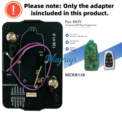MCKB138 Hyundai adapters for Nxp killer,1 Minute Clone NXP Smart Key, Support all NXP smart original or aftermarket key fob