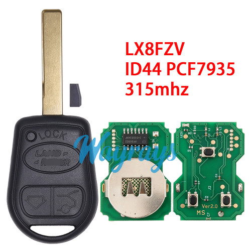 For Landrover LX8FZV ID44 chip PCF7935 with 315mhz 3 button remote key