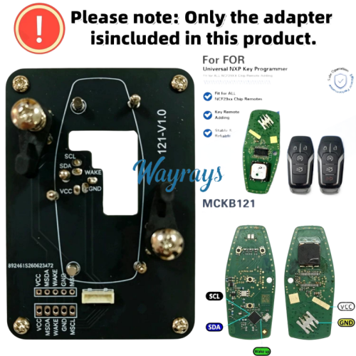 MCKB121 Ford adapters for Nxp killer,1 Minute Clone NXP Smart Key, Support all NXP smart original or aftermarket key fob
