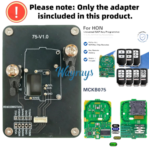 MCKB075 Honda adapters for Nxp killer,1 Minute Clone NXP Smart Key, Support all NXP smart original or aftermarket key fob