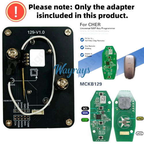 MCKB129  Chery adapters for Nxp killer,1 Minute Clone NXP Smart Key, Support all NXP smart original or aftermarket key fob