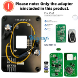MCKB117 VinFast adapters for Nxp killer,1 Minute Clone NXP Smart Key, Support all NXP smart original or aftermarket key fob