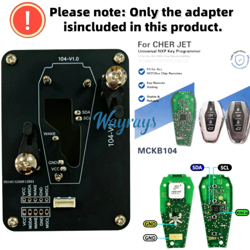 MCKB104  Chery adapters for Nxp killer,1 Minute Clone NXP Smart Key, Support all NXP smart original or aftermarket key fob