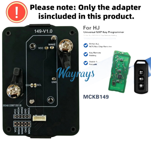 MCKB149 Motor adapters for Nxp killer,1 Minute Clone NXP Smart Key, Support all NXP smart original or aftermarket key fob