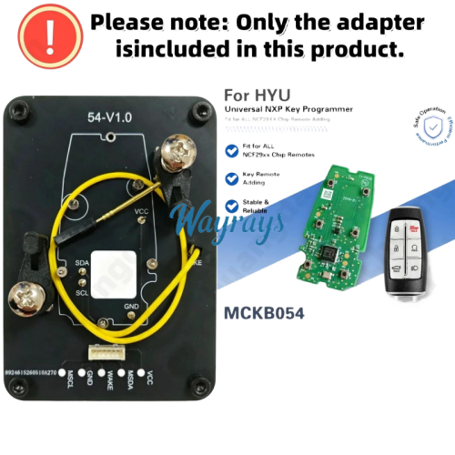 MCKB054 Hyundai adapters for Nxp killer,1 Minute Clone NXP Smart Key, Support all NXP smart original or aftermarket key fob