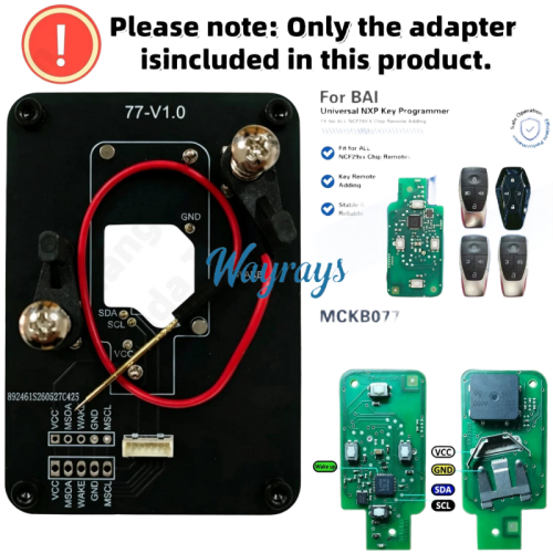 MCKB077  BAIC adapters for Nxp killer,1 Minute Clone NXP Smart Key, Support all NXP smart original or aftermarket key fob