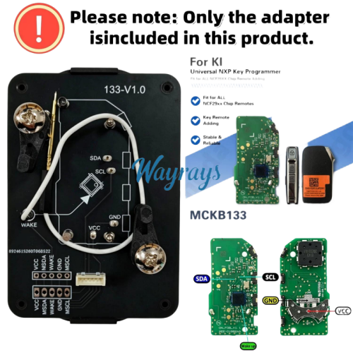 MCKB133 Kia adapters for Nxp killer,1 Minute Clone NXP Smart Key, Support all NXP smart original or aftermarket key fob